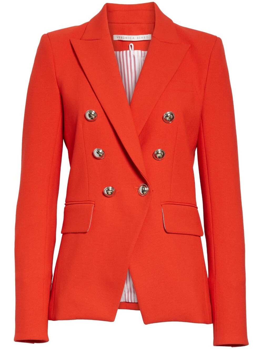 Veronica Beard Miller Red Double-Breasted Jacket Sz 4